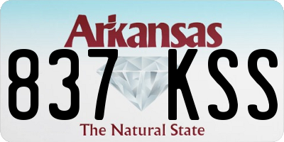 AR license plate 837KSS
