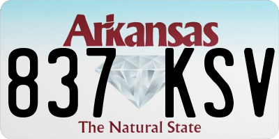 AR license plate 837KSV