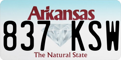 AR license plate 837KSW