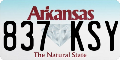 AR license plate 837KSY