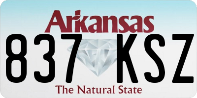 AR license plate 837KSZ