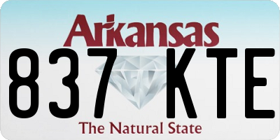 AR license plate 837KTE