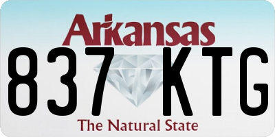 AR license plate 837KTG