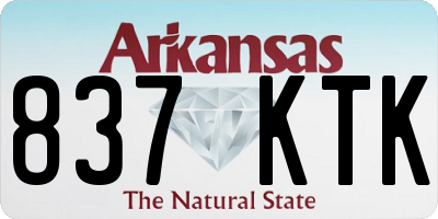 AR license plate 837KTK