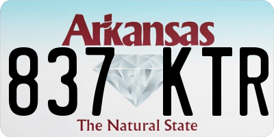 AR license plate 837KTR