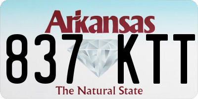 AR license plate 837KTT