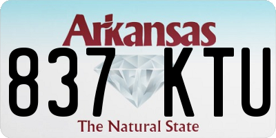 AR license plate 837KTU