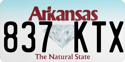 AR license plate 837KTX