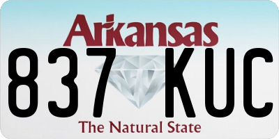 AR license plate 837KUC