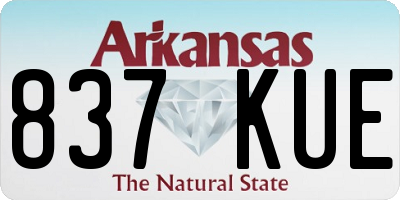 AR license plate 837KUE
