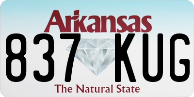 AR license plate 837KUG