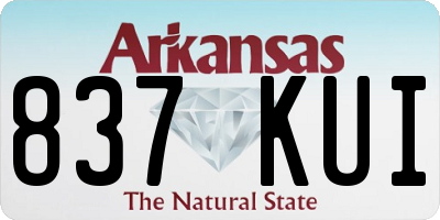 AR license plate 837KUI