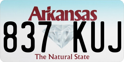 AR license plate 837KUJ