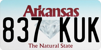 AR license plate 837KUK