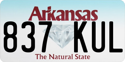 AR license plate 837KUL