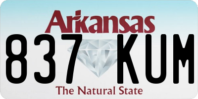 AR license plate 837KUM