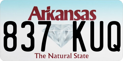 AR license plate 837KUQ