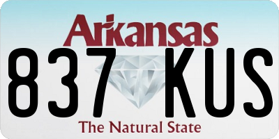 AR license plate 837KUS