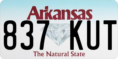 AR license plate 837KUT