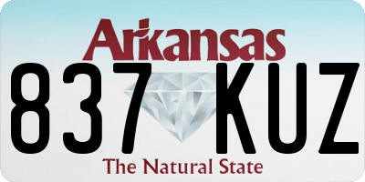 AR license plate 837KUZ