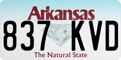 AR license plate 837KVD