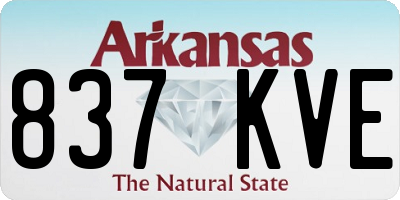 AR license plate 837KVE