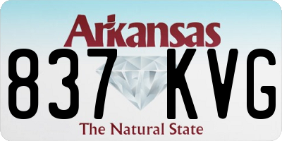 AR license plate 837KVG