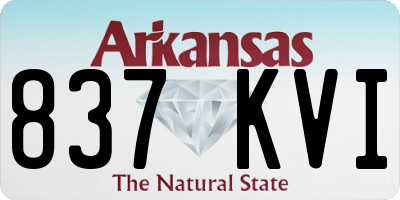 AR license plate 837KVI