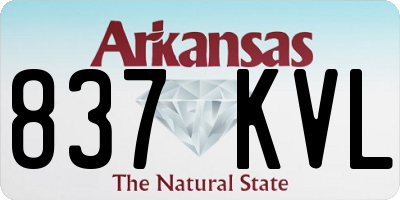 AR license plate 837KVL