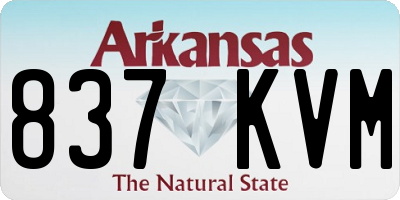 AR license plate 837KVM