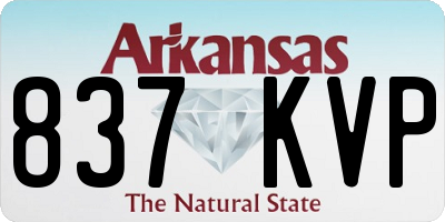 AR license plate 837KVP