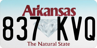 AR license plate 837KVQ