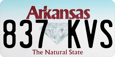AR license plate 837KVS