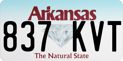 AR license plate 837KVT