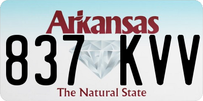 AR license plate 837KVV