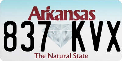 AR license plate 837KVX
