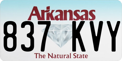 AR license plate 837KVY
