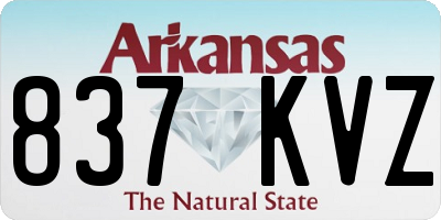 AR license plate 837KVZ