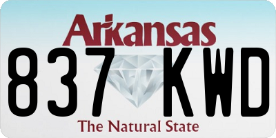 AR license plate 837KWD