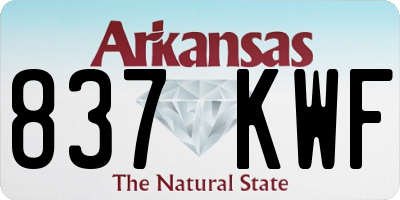 AR license plate 837KWF