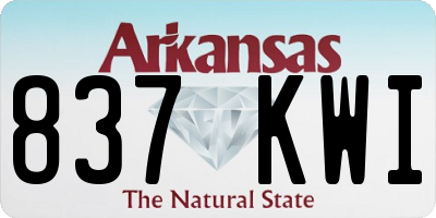 AR license plate 837KWI