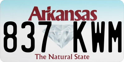 AR license plate 837KWM