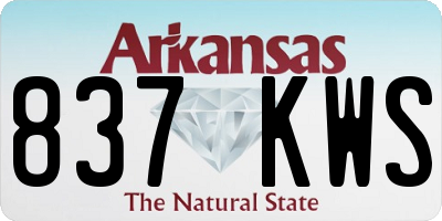 AR license plate 837KWS
