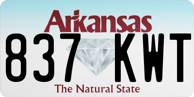 AR license plate 837KWT