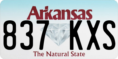 AR license plate 837KXS