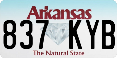 AR license plate 837KYB
