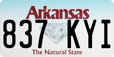 AR license plate 837KYI