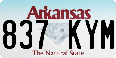 AR license plate 837KYM