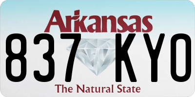 AR license plate 837KYO