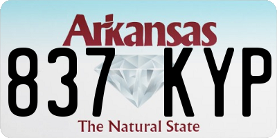 AR license plate 837KYP